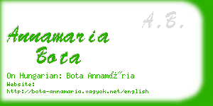 annamaria bota business card